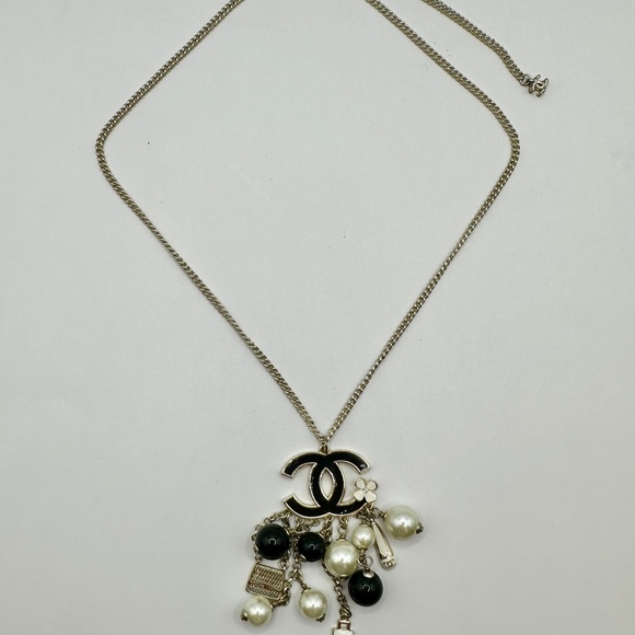 CHANEL Jewelry - CHANEL Black and White Charm Necklace